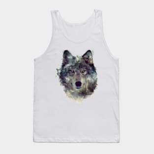 Wolf face animals Tank Top